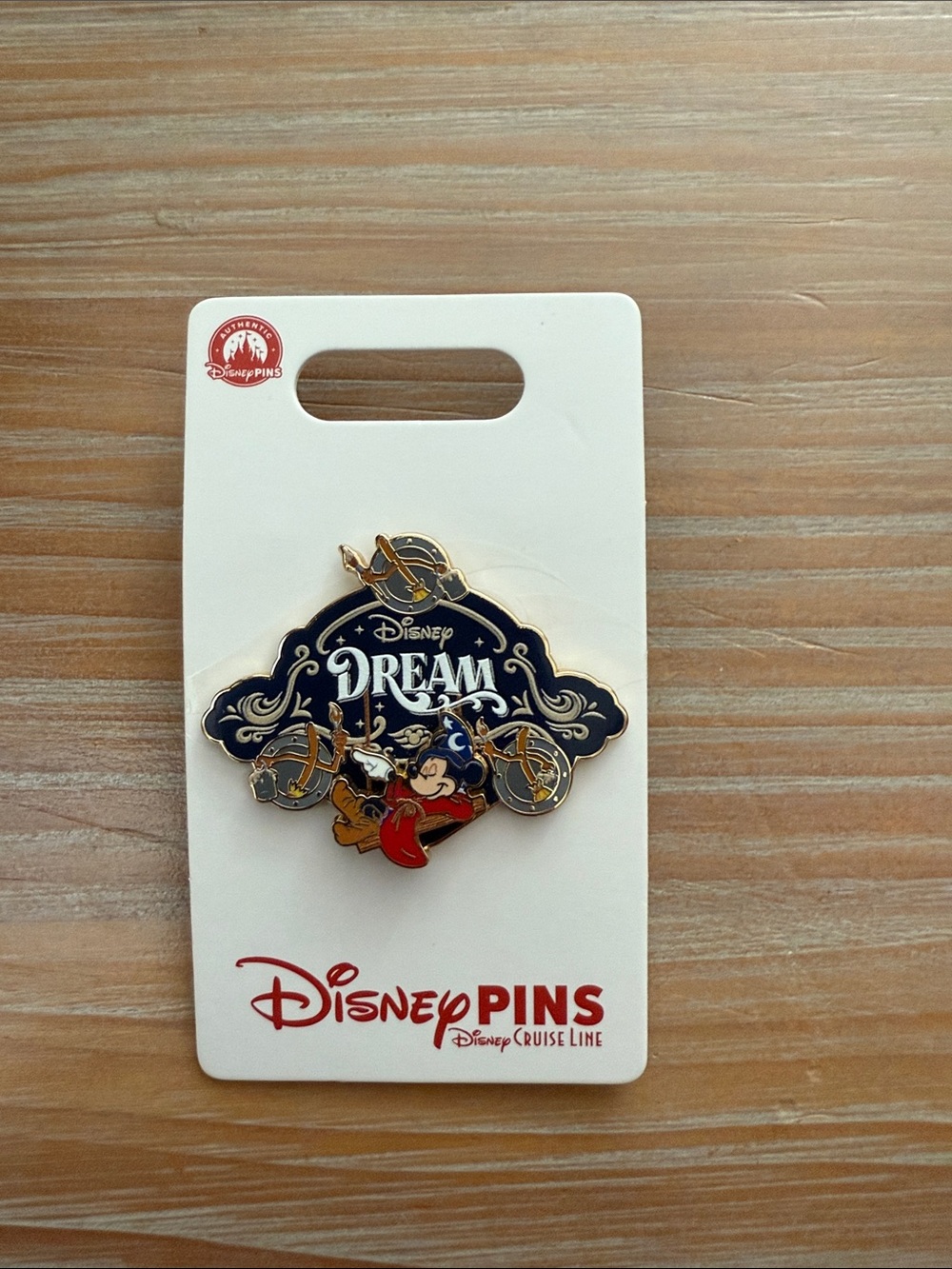 Disney Sorcerer Mickey 'Dream' Enamel Pin - Navy, Red, Gold